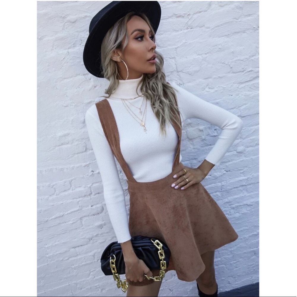 Corduroy Suspender Dress